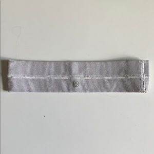 White and Black Striped Lululemon Headband
